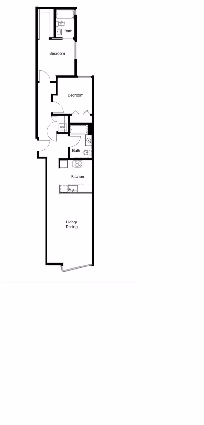 B6 2 Bedroom floor plan